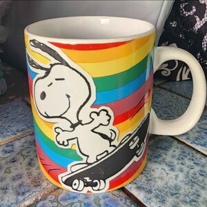 Colorful Snoopy Skateboard Mug